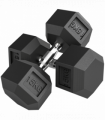 HOMCOM 30KG Rubber Hex Dumbbell Portable Hand Weights for Home Gym