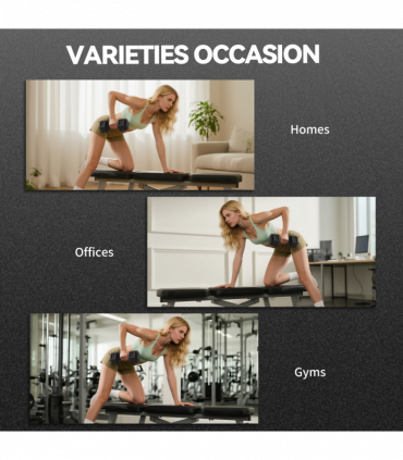 HOMCOM 30KG Rubber Hex Dumbbell Portable Hand Weights for Home Gym