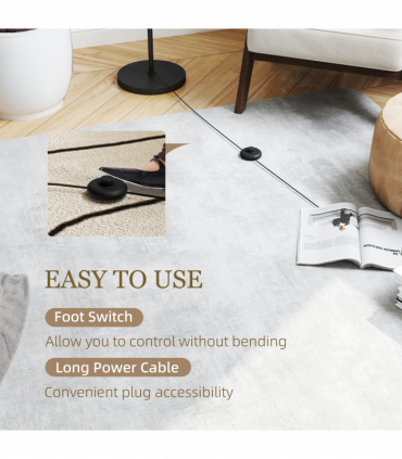 HOMCOM Modern Tree Floor Lamp with 3 Light, for Living Room Bedroom, Black