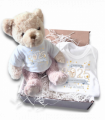 Personalised Welcome to the World 2025 Gift Hamper - Teddy & Baby Vest
