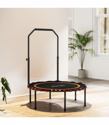 SPORTNOW 40'' Foldable Fitness Trampoline Rebounder with Handle, Orange