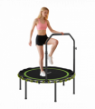 SPORTNOW 40'' Foldable Fitness Trampoline Rebounder with Handle, Green