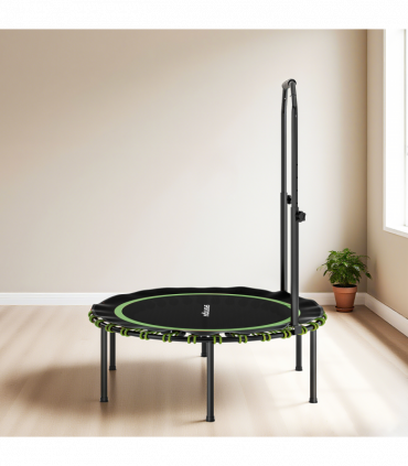 SPORTNOW 40'' Foldable Fitness Trampoline Rebounder with Handle, Green