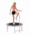 SPORTNOW 40" Fitness Trampoline with 5-Level Adjustable Handle, Purple
