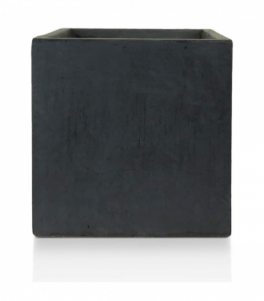 IDEALIST Lite Contemporary Flower Box Square Garden Planter, Faux Lead Light Concrete Outdoor Large Plant Pot H60 L60 W60 cm, 195L