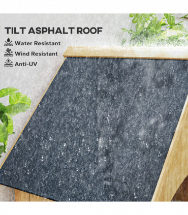 Outsunny Wooden Small Garden Shed with 3 Shelves and Tilt Roof