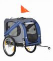 Pet Bicycle Trailer Dog Cat Bike Carrier Water Resistant W/ Hitch Coupler Blue