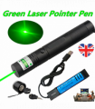 Rechargeable 532nm Visible Beam Light Laser Green Laser Pointer Pen +Battery+USB Charger Set