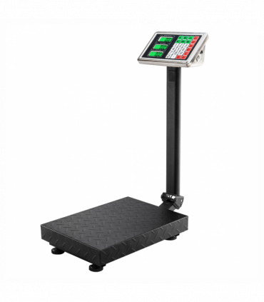 【Old code:95066004】100KG/220lbs LCD Digital Personal Floor Postal Platform Scale with 30*40 Platform & 0.6mm Plate Black UK Plug
