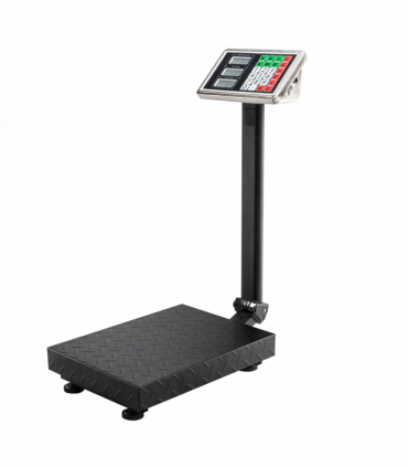【Old code:95066004】100KG/220lbs LCD Digital Personal Floor Postal Platform Scale with 30*40 Platform & 0.6mm Plate Black UK Plug