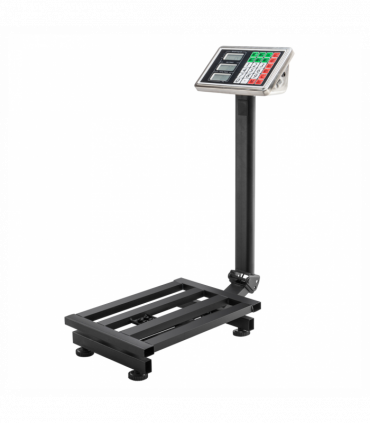 【Old code:95066004】100KG/220lbs LCD Digital Personal Floor Postal Platform Scale with 30*40 Platform & 0.6mm Plate Black UK Plug