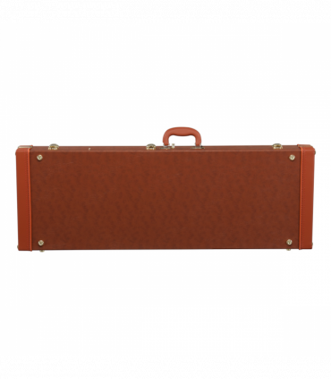 【Replace 82303602】 Electric Guitar Square PU Hard Case Fits ST TL Burning fire 170 Style Electric Guitar Brown