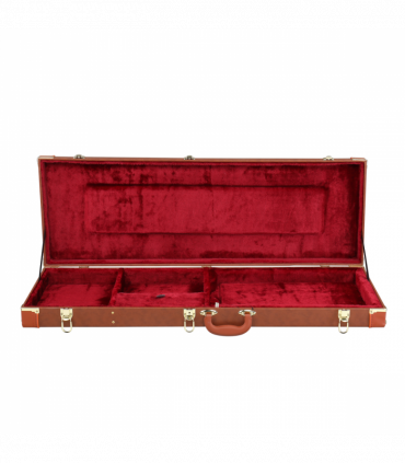 【Replace 82303602】 Electric Guitar Square PU Hard Case Fits ST TL Burning fire 170 Style Electric Guitar Brown