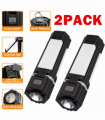 （2 pack）Rechargeable Foldable LED Camping Lantern Light Outdoor Camping Hiking Flashlight  Work Light  Camping Lantern Light