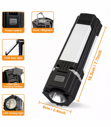 （2 pack）Rechargeable Foldable LED Camping Lantern Light Outdoor Camping Hiking Flashlight  Work Light  Camping Lantern Light