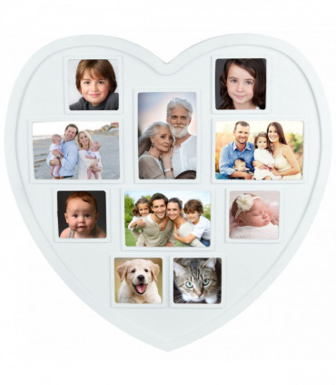 White Hanging Heart Photo Frame HPF-12   AS-19786