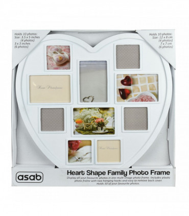 White Hanging Heart Photo Frame HPF-12   AS-19786