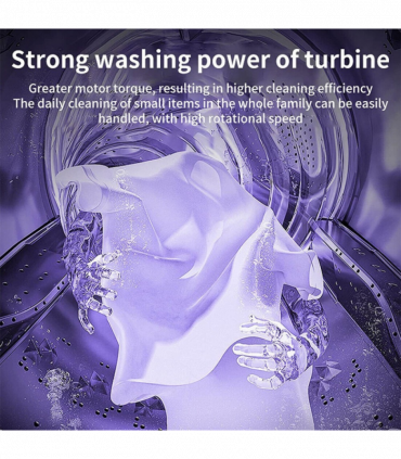 8L Portable Washing Machine Mini Washer Foldable Washer and Spin Dryer Travel UK Purple