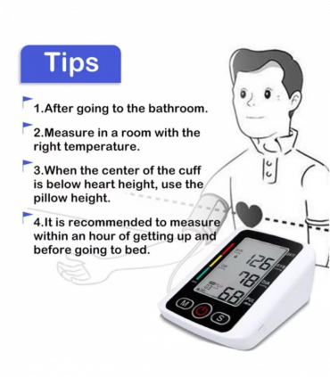 Digital Blood Pressure Monitor Automatic Arm Pulse Meter Voice Talking BP Machine