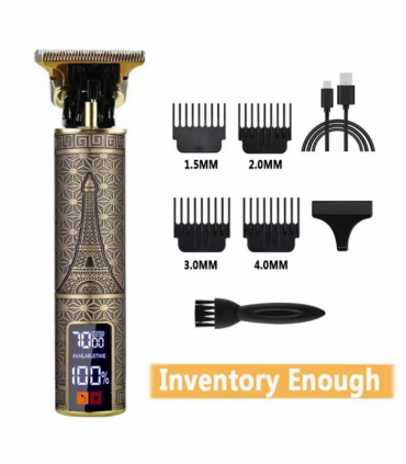 LCD Professional Hair Clippers Beard Trimmer Men Hair Cutting Cordless Barber Shaving Machine