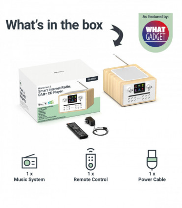 MAJORITY HOMERTON 2 MUSIC SYSTEM OAK
