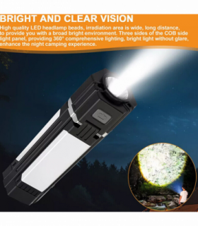Rechargeable Foldable LED Camping Lantern Light Outdoor Camping Hiking Flashlight  Work Light  Camping Lantern Light