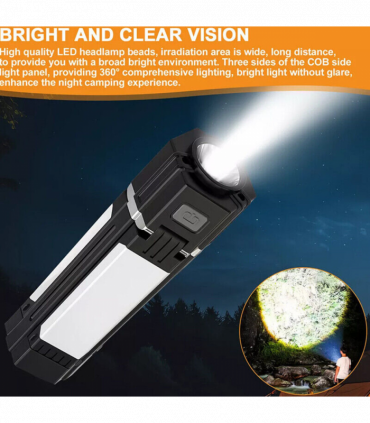 Rechargeable Foldable LED Camping Lantern Light Outdoor Camping Hiking Flashlight  Work Light  Camping Lantern Light
