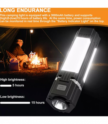 Rechargeable Foldable LED Camping Lantern Light Outdoor Camping Hiking Flashlight  Work Light  Camping Lantern Light