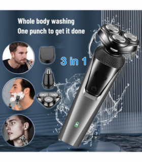 USB Rechargeable 3-In-1 Men's Professional Multi-function Cheek Beard Trimmer Men Nose Hair Cutting Barber Shaver Machine