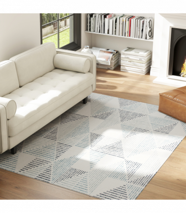 HOMCOM Non-Slip Large Rug for Living Room 230 x 160 cm, Multi-Coloured
