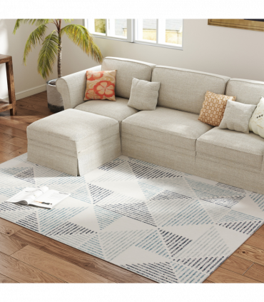 HOMCOM Non-Slip Large Rug for Living Room 230 x 160 cm, Multi-Coloured