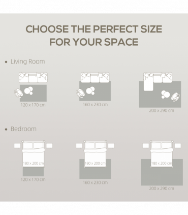 HOMCOM Non-Slip Washable Rug, Chenille Floor Carpet for Living Room, Brown, 170х120