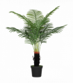 HOMCOM 120cm Artificial Areca Palm Tree with PE Leaves and Flocked Soil