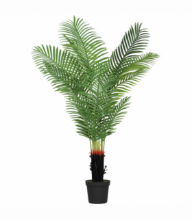 HOMCOM 150cm Artificial Areca Palm Tree with PE Leaves and Flocked Soil