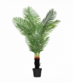 HOMCOM 150cm Artificial Areca Palm Tree with PE Leaves and Flocked Soil