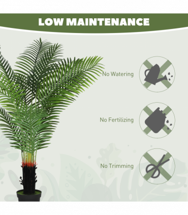 HOMCOM 150cm Artificial Areca Palm Tree with PE Leaves and Flocked Soil
