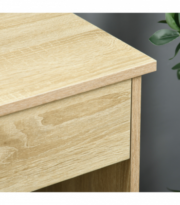 Computer Desk Writing Desk with Five Drawers for Home Office Oak