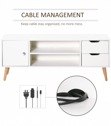 Modern TV Stand  Storage Shelf Media Console Table Entertainment Center