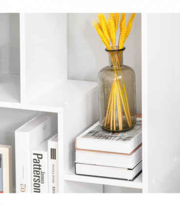 Multipurpose 8-Grid Bookshelf Decorative Shelf, Bathroom, Kitchen White