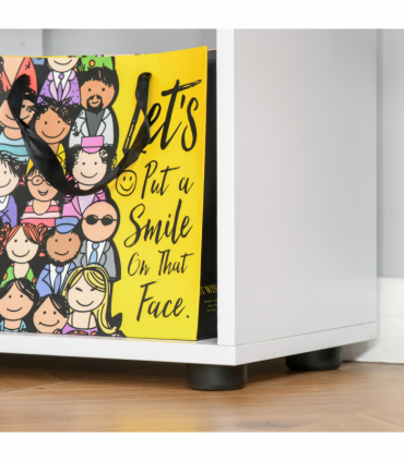 Multipurpose 8-Grid Bookshelf Decorative Shelf, Bathroom, Kitchen White