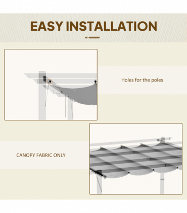 Outsunny Pergola Shade Cover Replacement Canopy for 3 x 3(m) Pergola