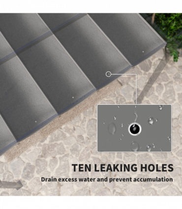 Outsunny Pergola Shade Cover Replacement Canopy for 4 x 3(m) Pergola, Light Grey