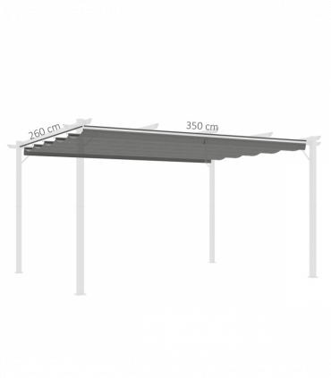 Outsunny Pergola Shade Cover Replacement Canopy for 4 x 3(m) Pergola, Light Grey