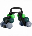 SPORTNOW Dumbbells Set with Storage Rack, 2 x 1kg, 2 x 3kg, 2 x 5kg, Green