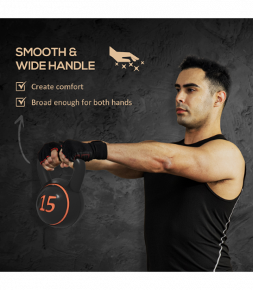 SPORTNOW Set of Three Kettlebell Weights with Storage Tray, 2.2kg, 4.5kg, 6.8kg