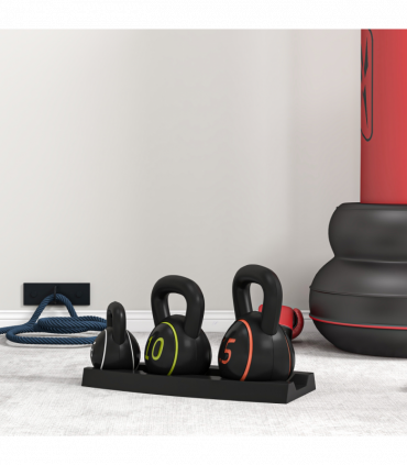 SPORTNOW Set of Three Kettlebell Weights with Storage Tray, 2.2kg, 4.5kg, 6.8kg