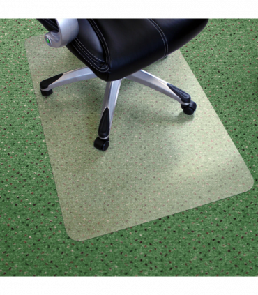 Valuemat? Basic Vinyl Rectangular Multi-Purpose Floor Protection Mat for Low Pile Carpets - 90 x 120cm