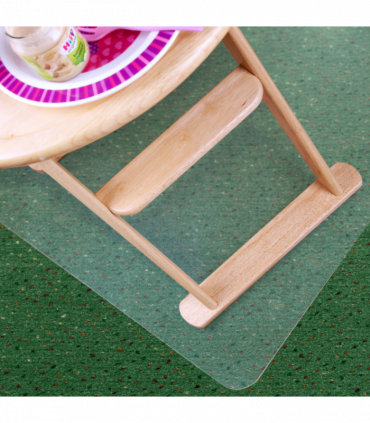 Valuemat? Basic Vinyl Rectangular Multi-Purpose Floor Protection Mat for Low Pile Carpets - 90 x 120cm