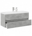 vidaXL 2 Piece Bathroom Furniture Set Concrete Grey Engineered Wood