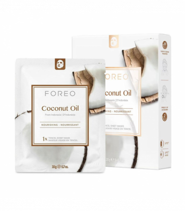 FOREO Sheet Mask with Coconut Oil Extracts Farm To Face Moisture-Boosting, 3 Pcs